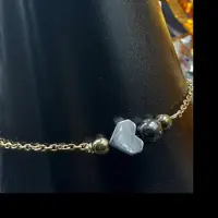 دستبند زنانه  تک قلب نقره ای کد(208)