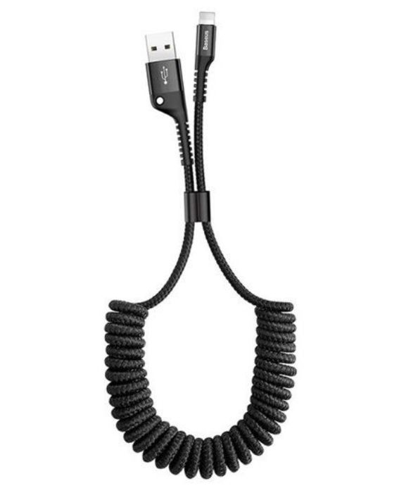 کابل یک متری شارژ و انتقال اطلاعات USB به لایتنینگ باسئوس سری فیش آی