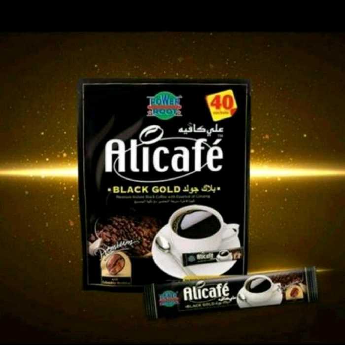 پودر قهوه فوری علی کافه بلک گلد بسته 40 عددی اصل مالزی