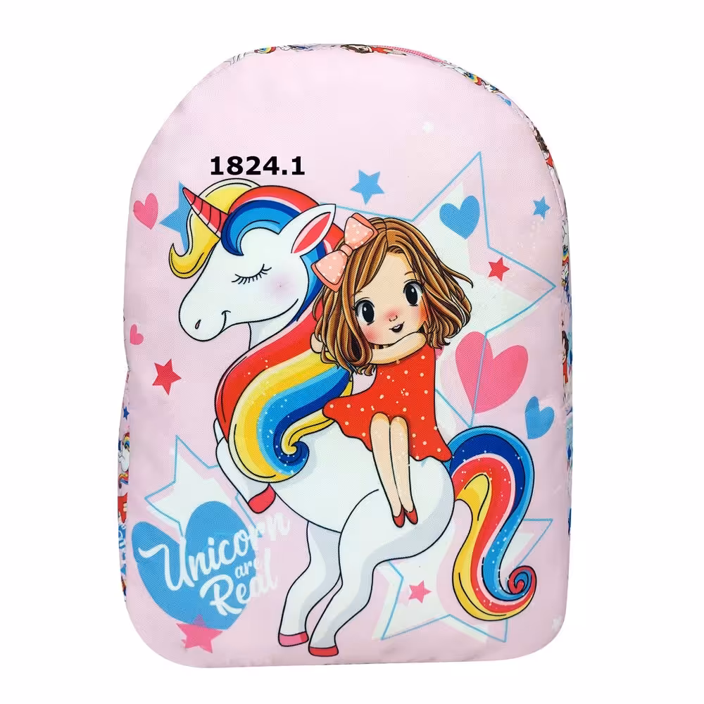 کوله پشتی 1824.1 دخترانه دخترونه مهدکودک پیش دبستانی اسب تک شاخ یونیکورن پونی صورتی کادو کادویی هدیه جدید ارزان