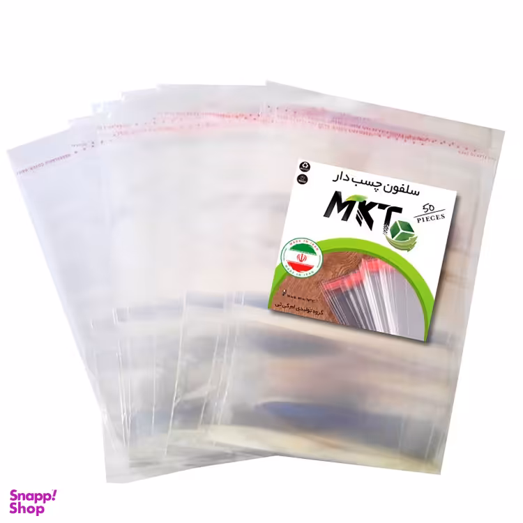 سلفون چسب دار MKT سایز 15 × 20 سانتی متر بسته 50 عددی