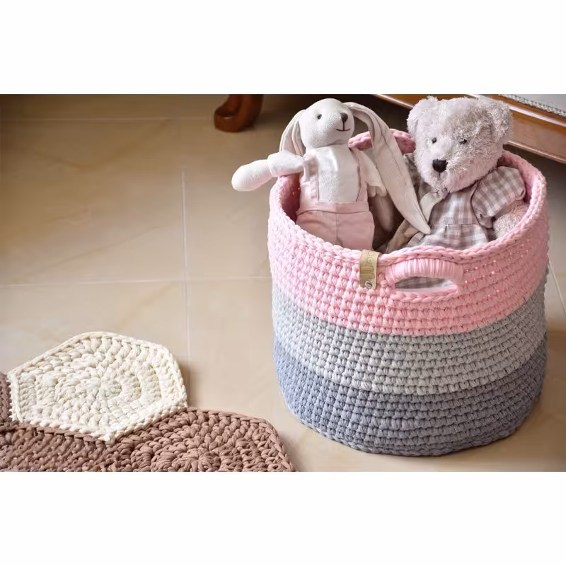 سبد اسباب بازی رنگ صورتی توسی کد 2225