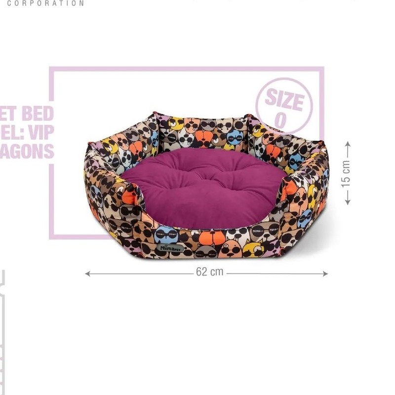 جای خواب سگ و گربه VIP سایز صفر 6 ضلعی برند ninapet