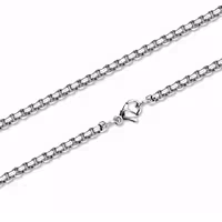 زنجیر استیل ونیزی اصلی مردانه پولیش خورده 75 تا 80سانتیمتری