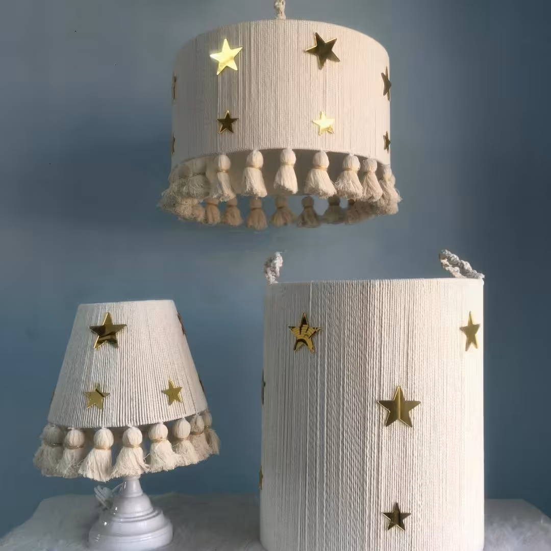 ست لوستر و آباژور زیبای اتاق کودک مدل ستاره