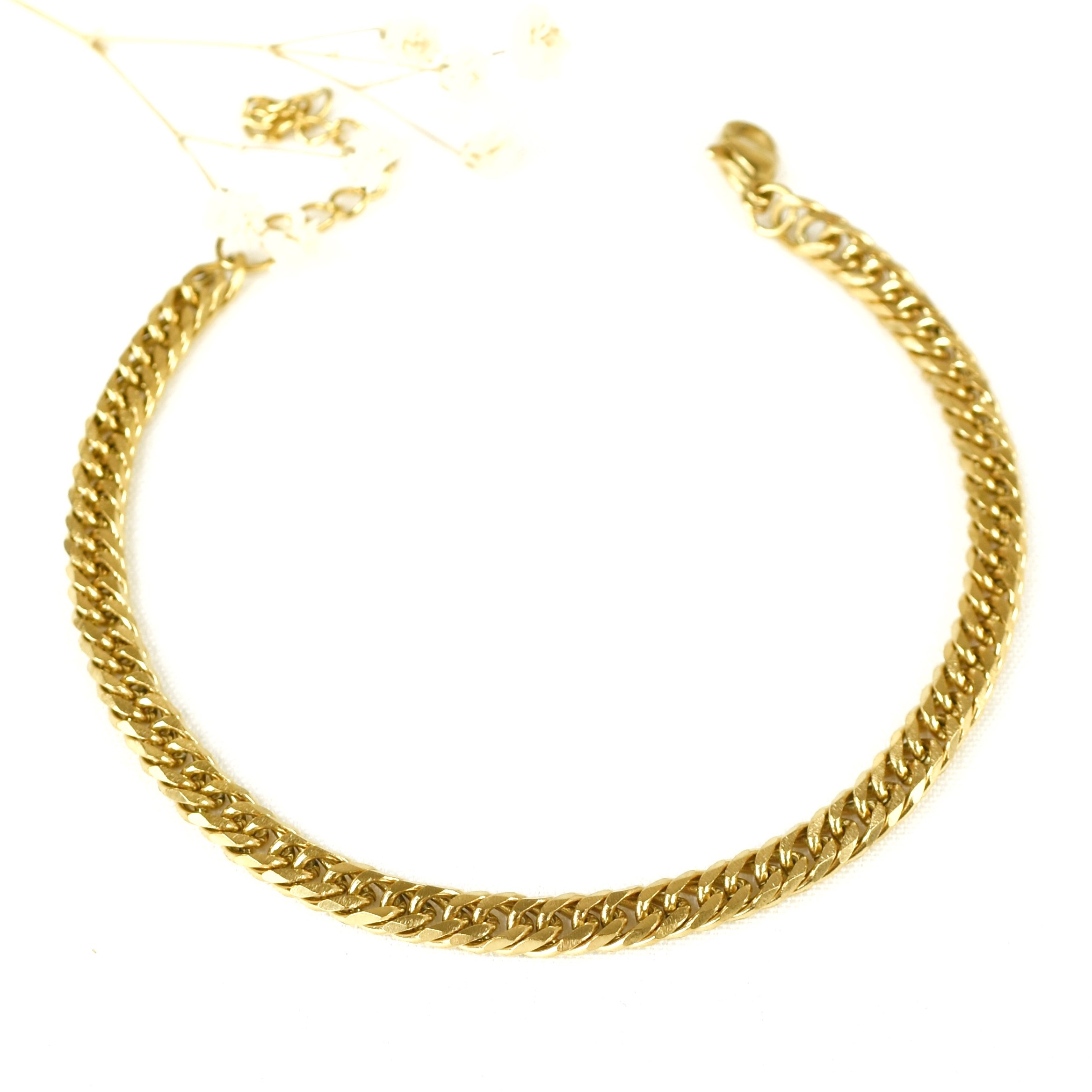 دستبند طلایی استیل کارتیه روکش طلا کد 9103