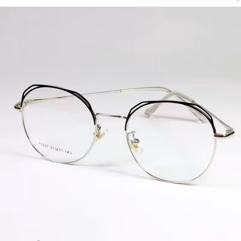 فریم عینک طبی فلزی گرد فانتزی فشن جدید 11037