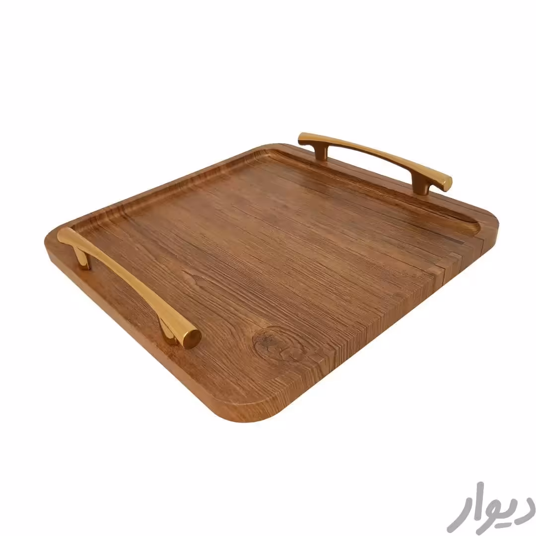 سینی چوبی مربع دسته دار بسیار شیک و زیبا با قیمت ویژه