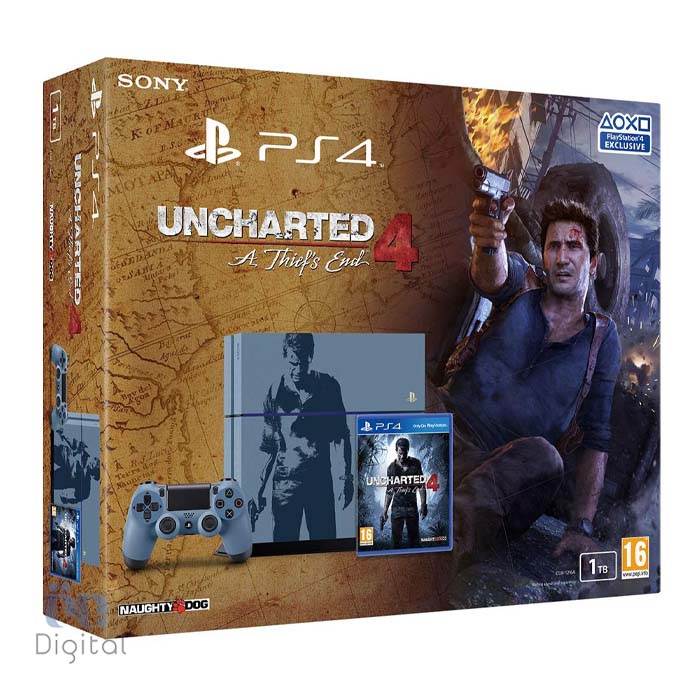 کنسول سونی مدل PlayStation 4 CUH-1216B باندل Uncharted 4 ظرفیت 1 ترابایت ریجن 2 کپی خور