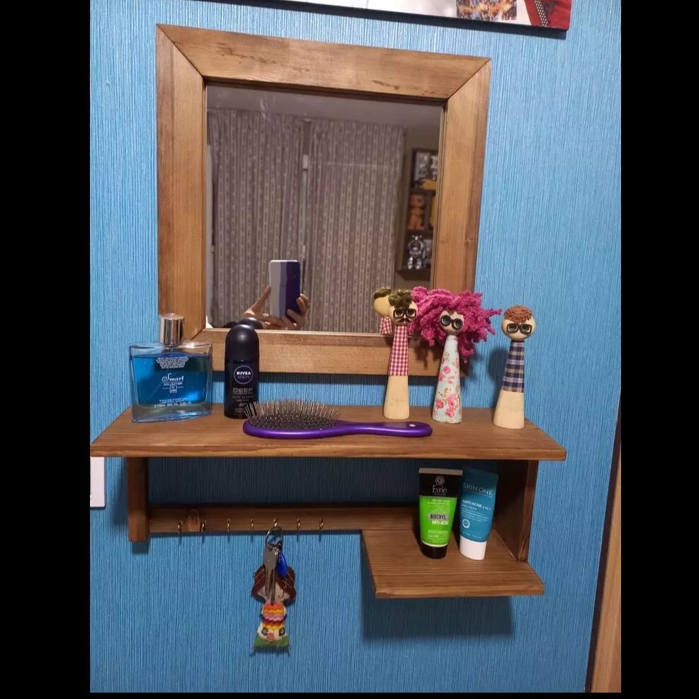 ست دو تکه طاقچه و آینه پاپیتال