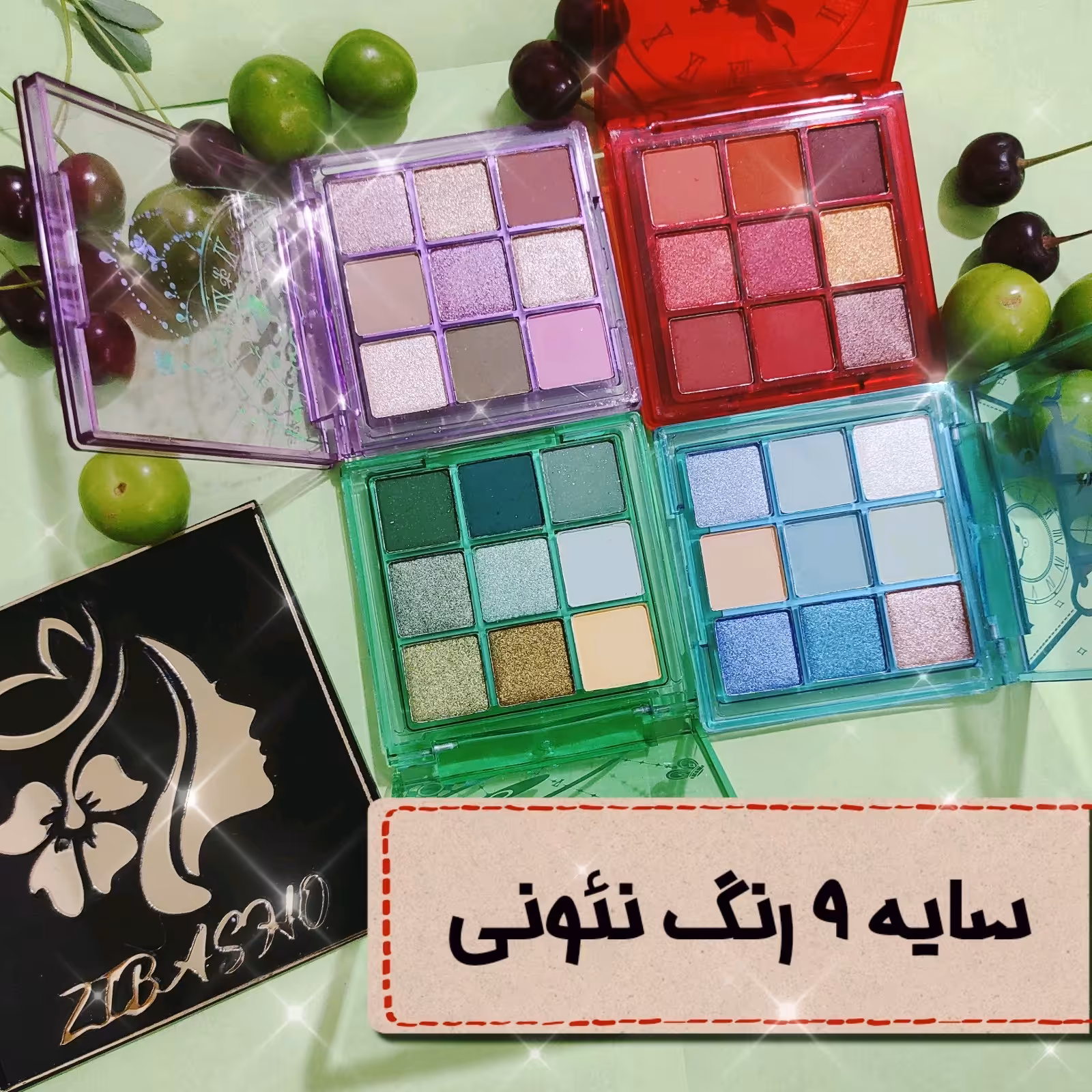 پالت سایه شاین دار و ساده 9 رنگ نئونی رنگ های شاد نود