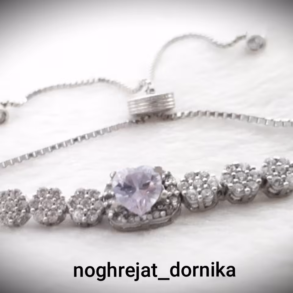 دستبندزنانه نقره جواهرقلب