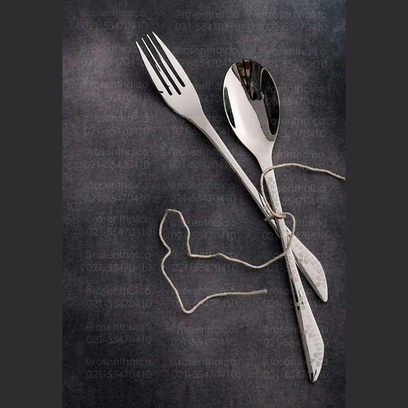 سرویس قاشق چنگال 30 نفره لیزری براق  151 پارچه  (برند رزنتال ) (248 L )