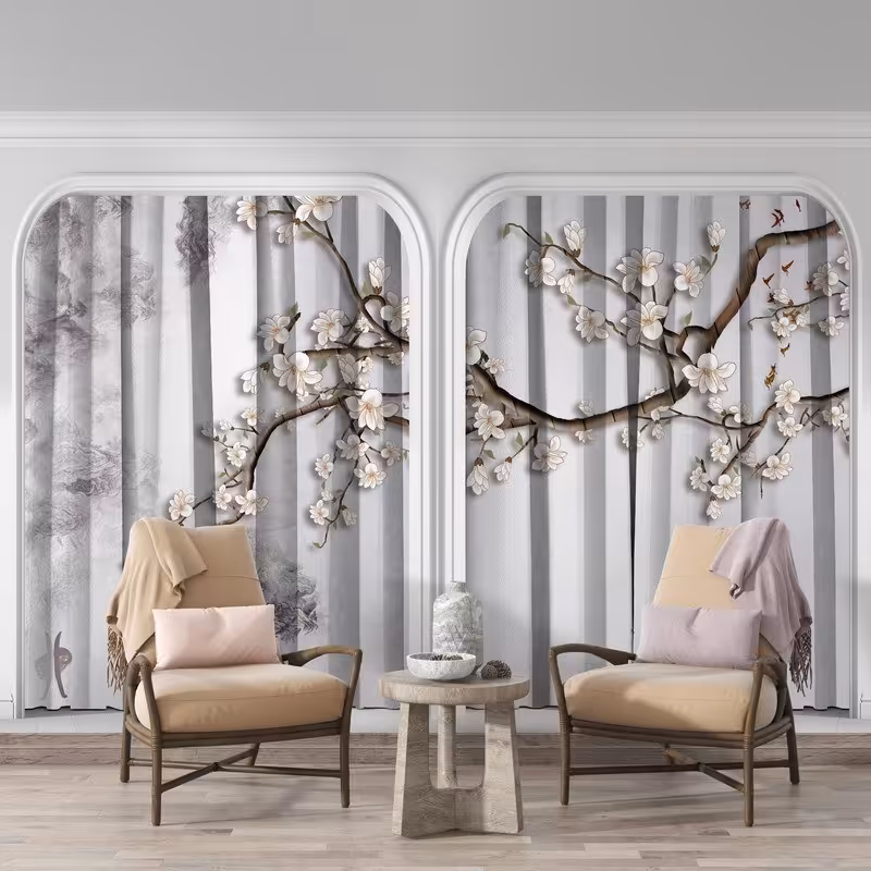 پرده پانچی هازان سه بعدی سایز 140 در 280 کد 6007