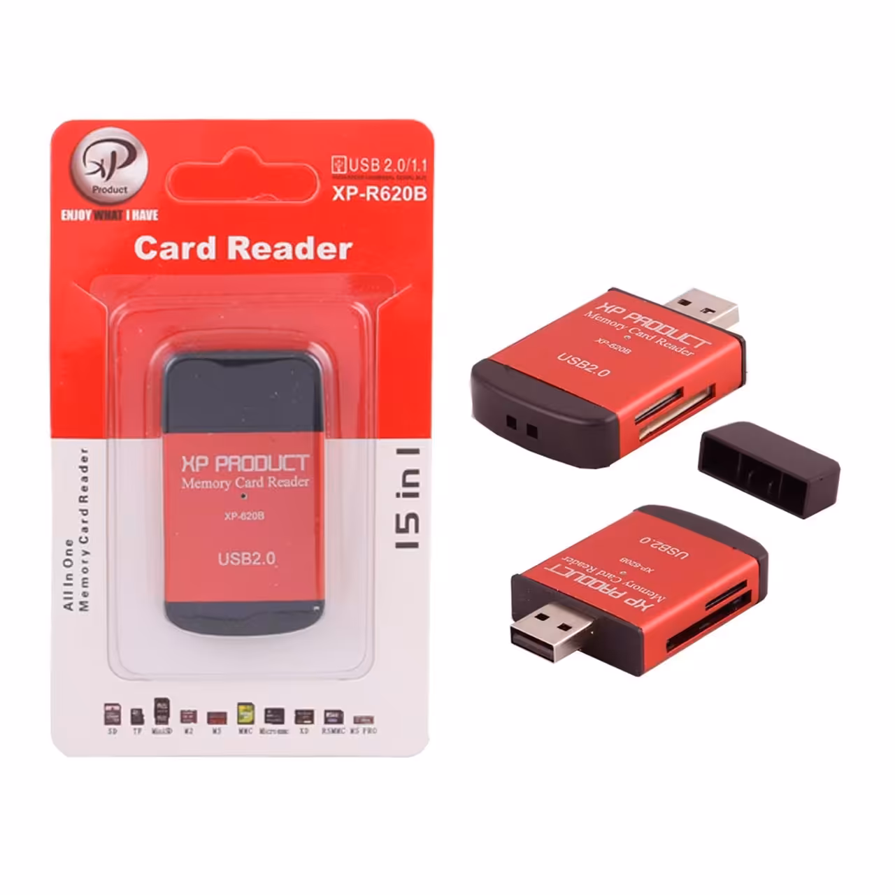 رم ریدر همه کاره فلزی Xp چندکاره R620A حرفه ای ایکس پی برای رم های قدیمی و جدید