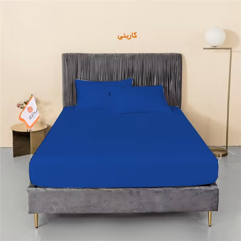 سرویس ملحفه چیداری مدل میکرو کاربنی یک نفره دو تکه 120 در200