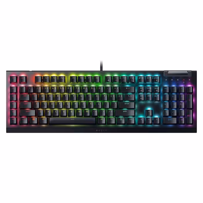 کیبورد گیمینگ ریزر مدل BlackWidow V4X | سوییچ سبز