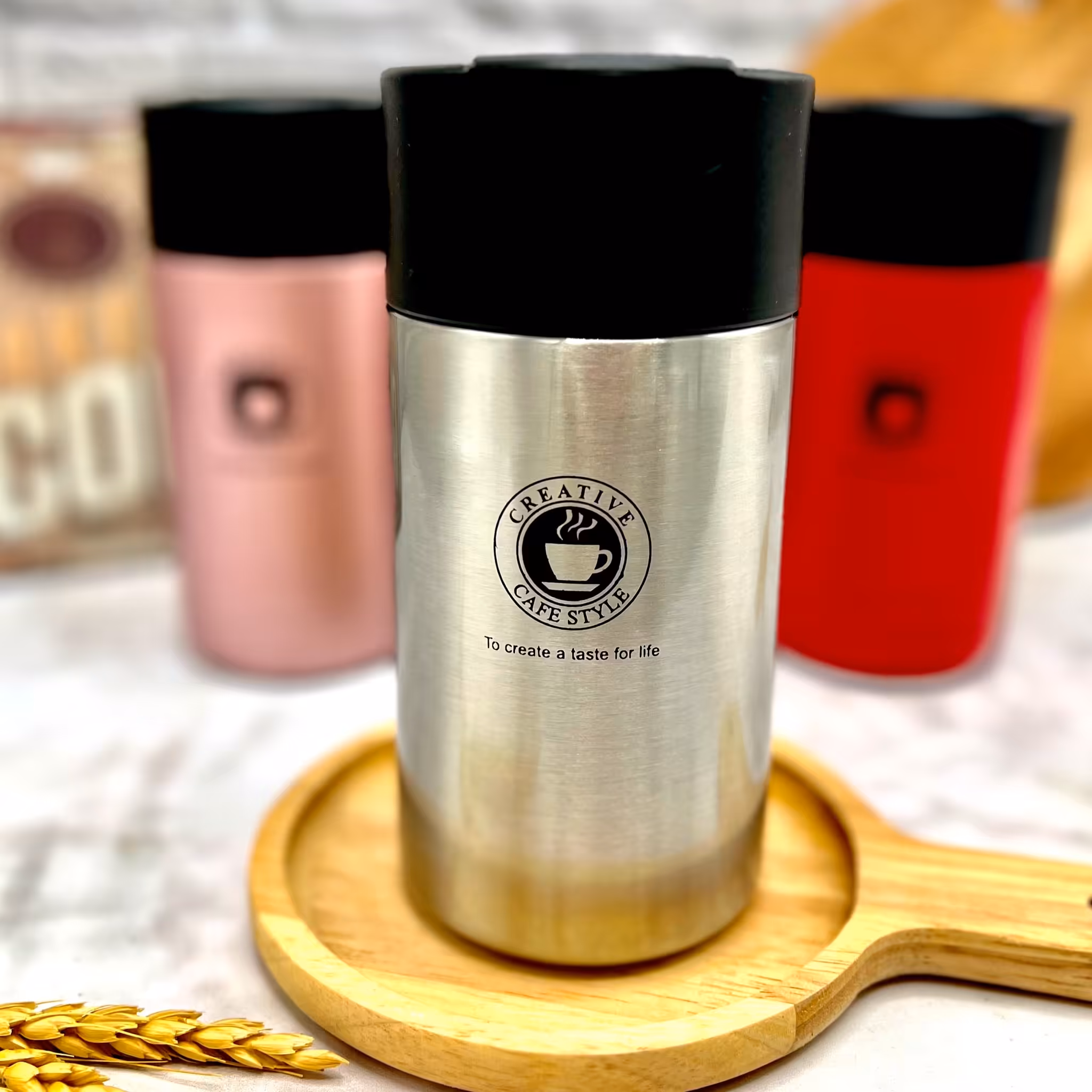 تراول ماگ مدل simple design حجم 450 سی سی رنگ سیلور