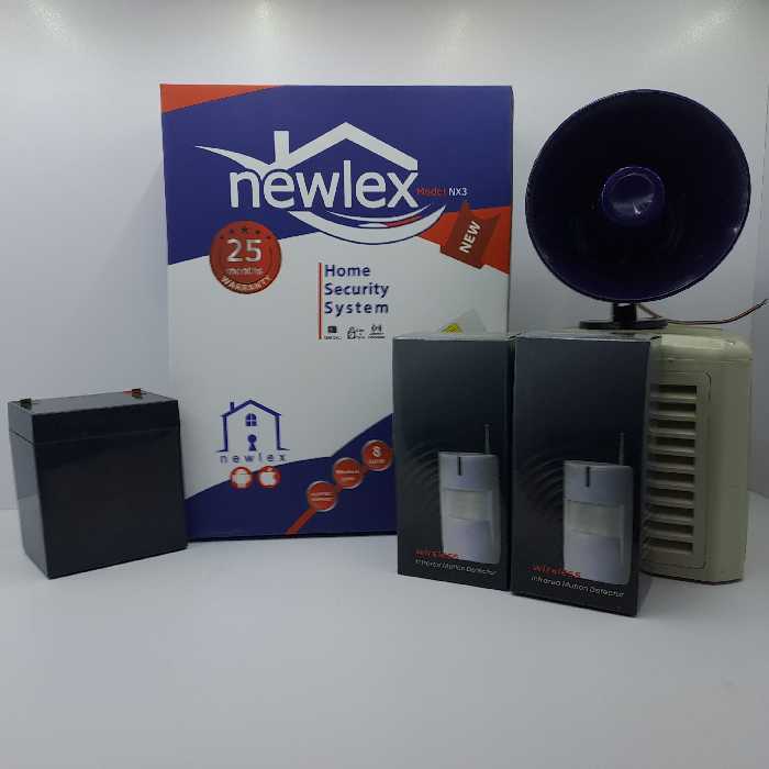 پک دزدگیر  سیم کارتی نیولکس به همراه چشمی دو عدد چشمی بی سیم fox کد 3014