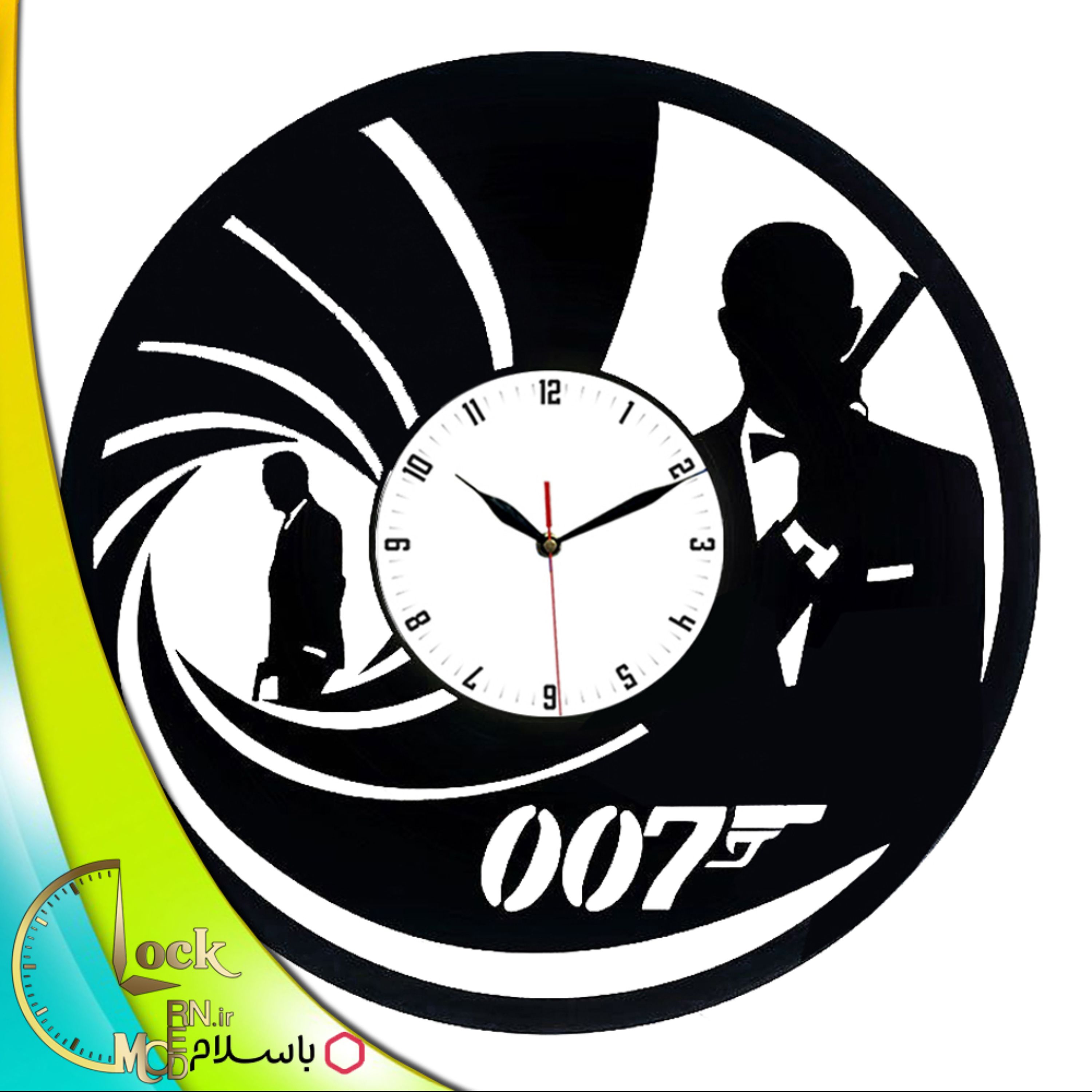 ساعت دیواری طرح جیمز باند کد 254 (پس کرایه)