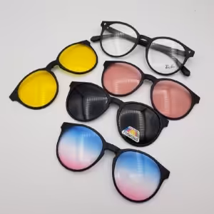 عینک طبی با 4 کاور مگنتی آفتابی کد 2231