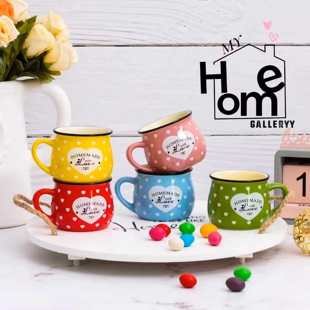 ماگ سرامیکی رجینال قلبی سایز کوچک وارداتی در رنگبندی مختلف