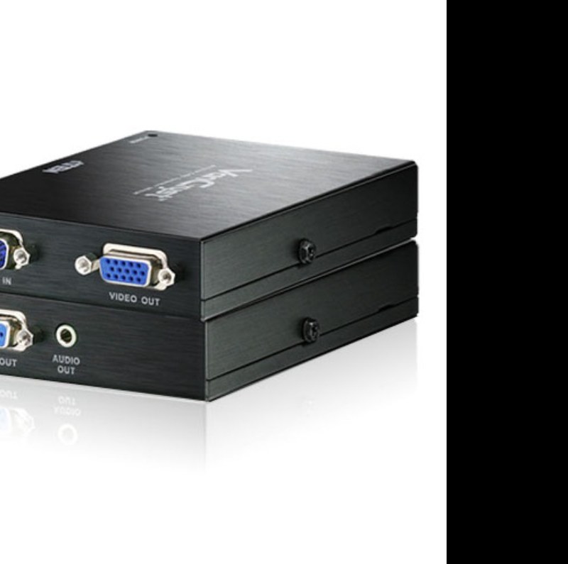 ویدئو اکستندر VGA همراه با صدا و بر بستر کابل Cat5 و دارای دو خروجی تصویر مدل VE