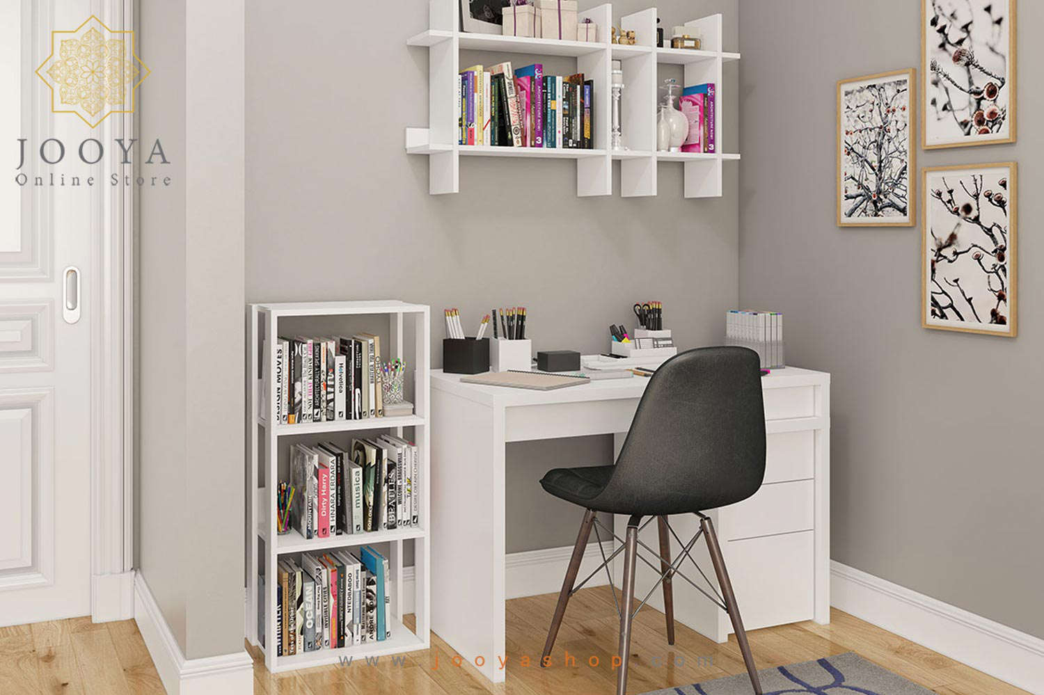 قفسه کتاب ساده مدل ماهایا مدل B44