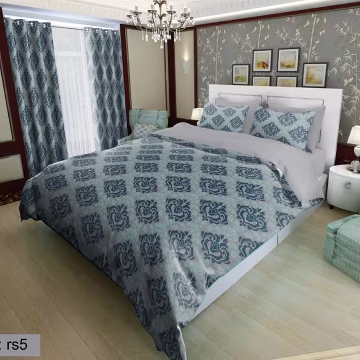 سرویس روتختی 1 نفره تنسل چاپی برندترک لند (Turk Land)  کد rs 5