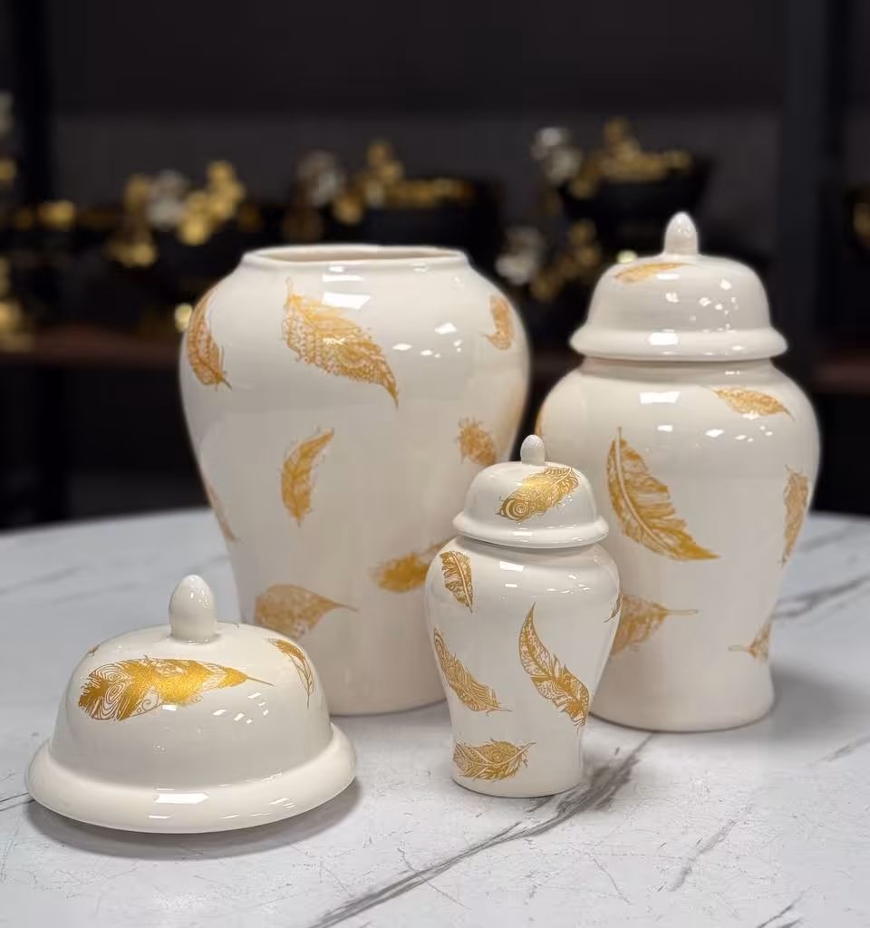 بانکه مدل جینجر جار طرح چکاوک کد 123 مجموعه سه عددی