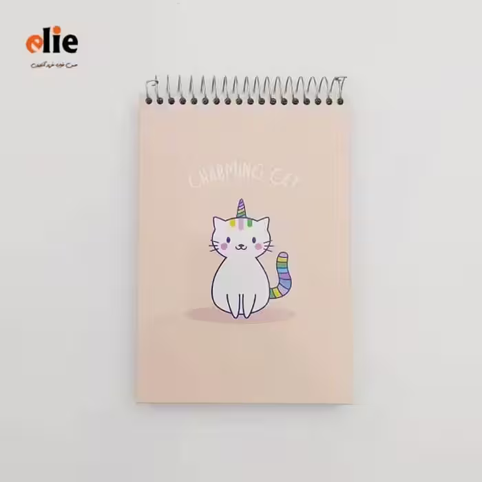 دفترچه یادداشت سیمی پاپکو طرح گربه