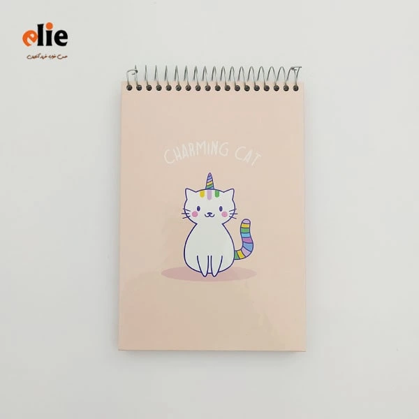 دفترچه یادداشت سیمی پاپکو طرح گربه