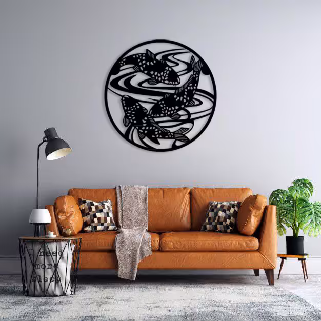 استیکر دیواری طرح ماهی