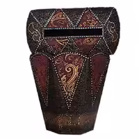 ست سطل و جا دستمال کاغذی معرق کاری چرم