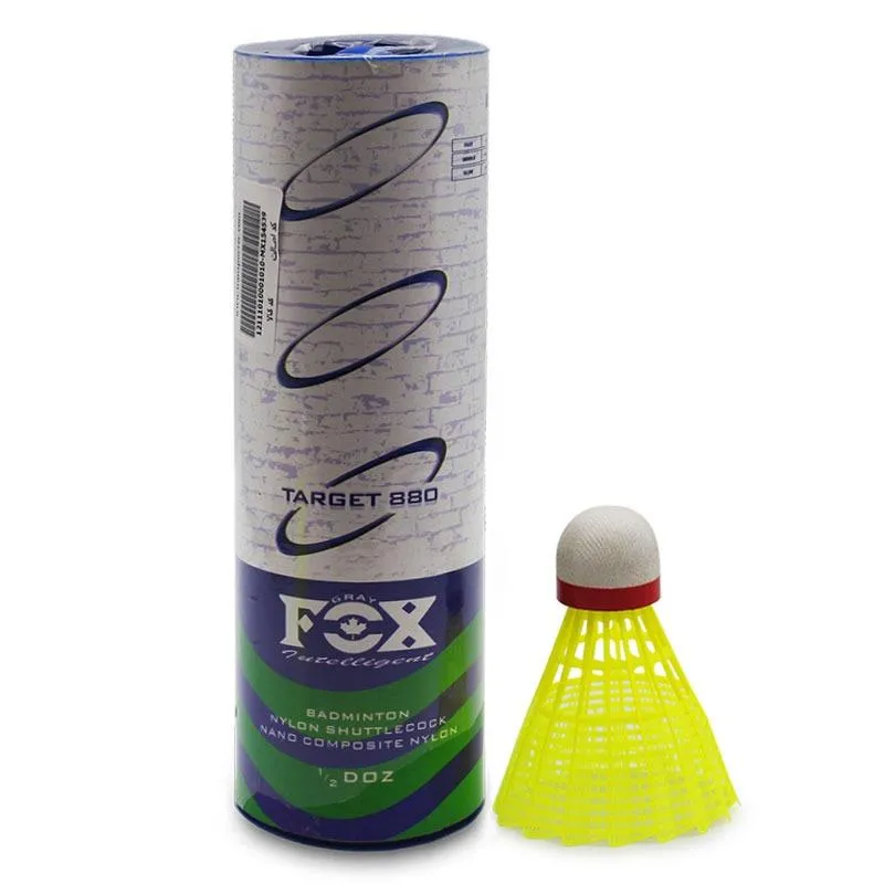 توپ بدمینتون فاکس پلاستیکی Target 880 بسته 6 عددی BRS | زرد