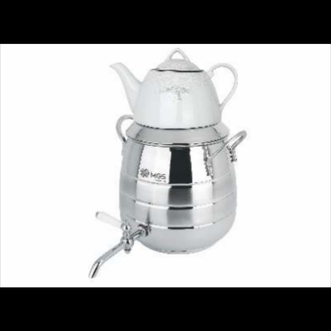 کتری و قوری 6 لیتر برند MGS طرح نسیم کد 5102