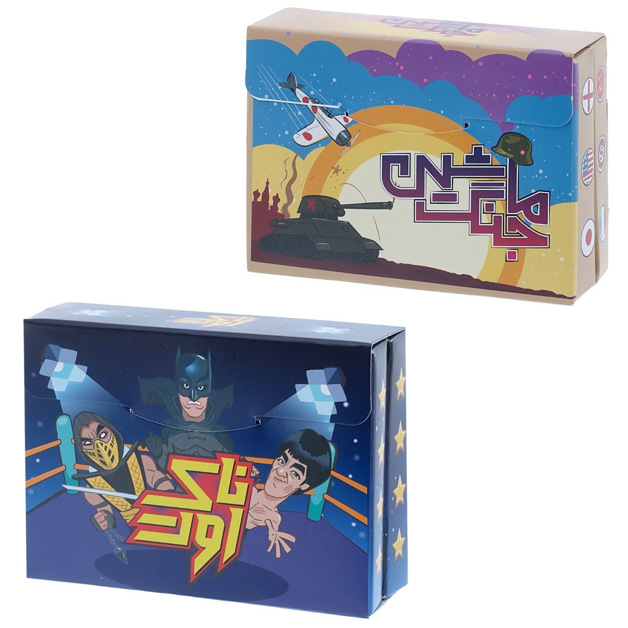 مجموعه 2 عددی بازی های کارتی و  فکری و پرهیجان ناک اوت و ماشین جنگ سه سوت