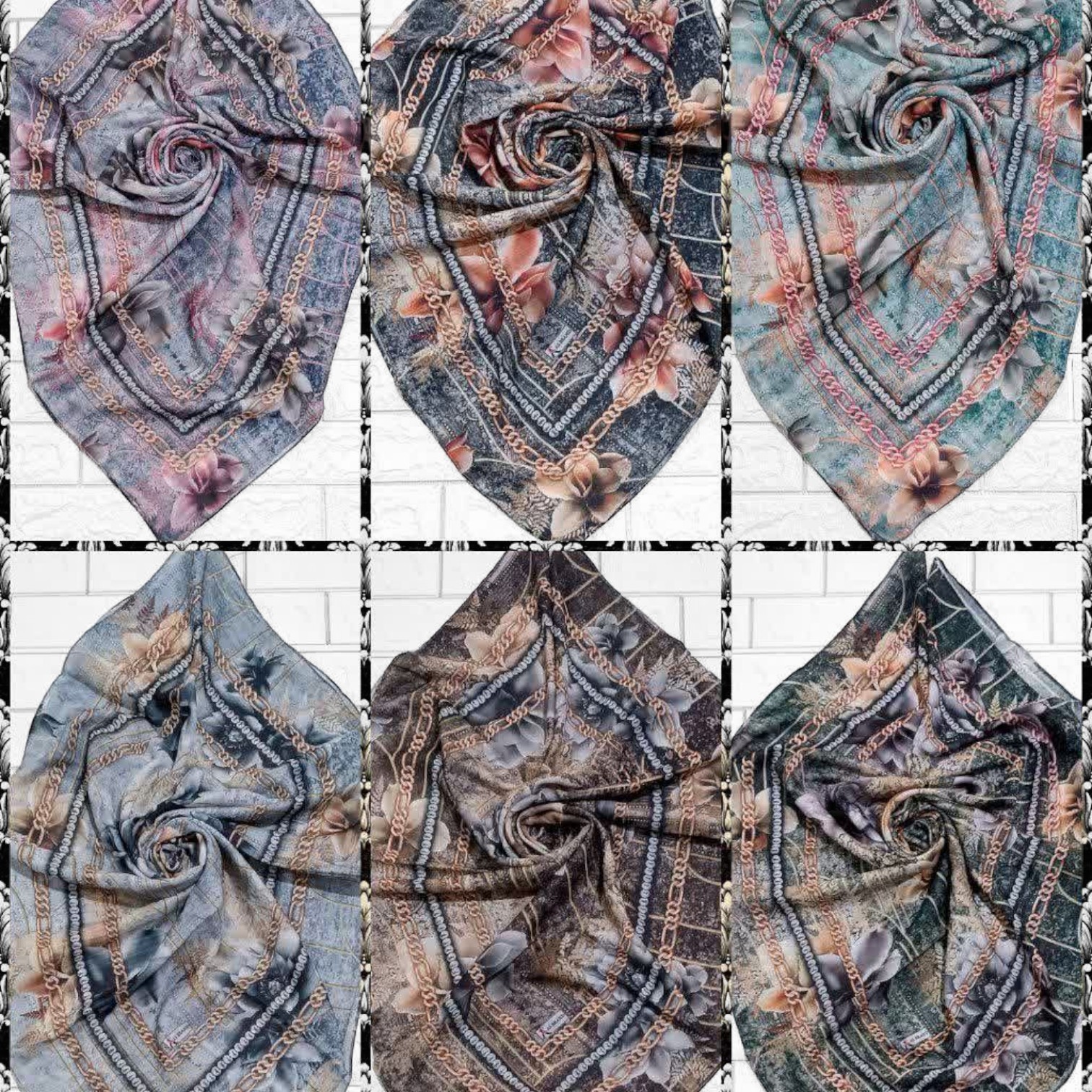 روسری نخی دور دوخت قواره 115