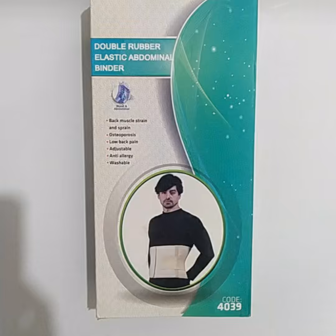 شکم بند با کش دوبل رنگ سفید  سایز مدیوم