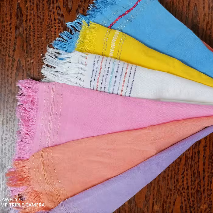 حوله فرت بافی پنبه ای دستباف کد115