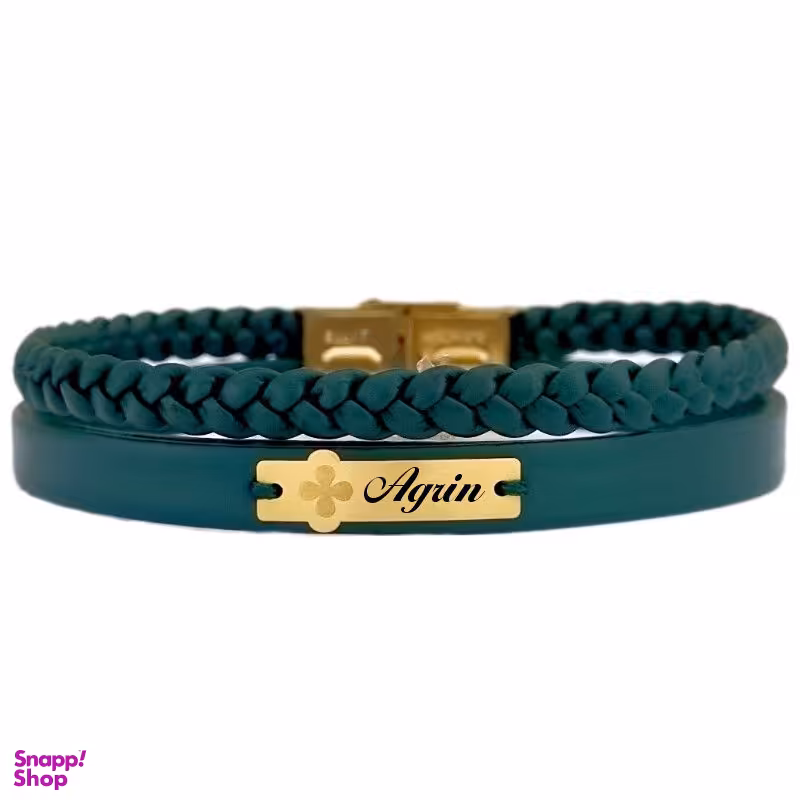 دستبند طلا 18 عیار زنانه لیردا مدل اسم آگرین