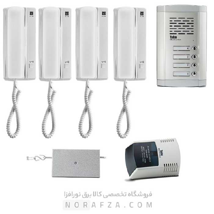 پک کامل آیفون صوتی تابا 4 واحدی با پنل 680