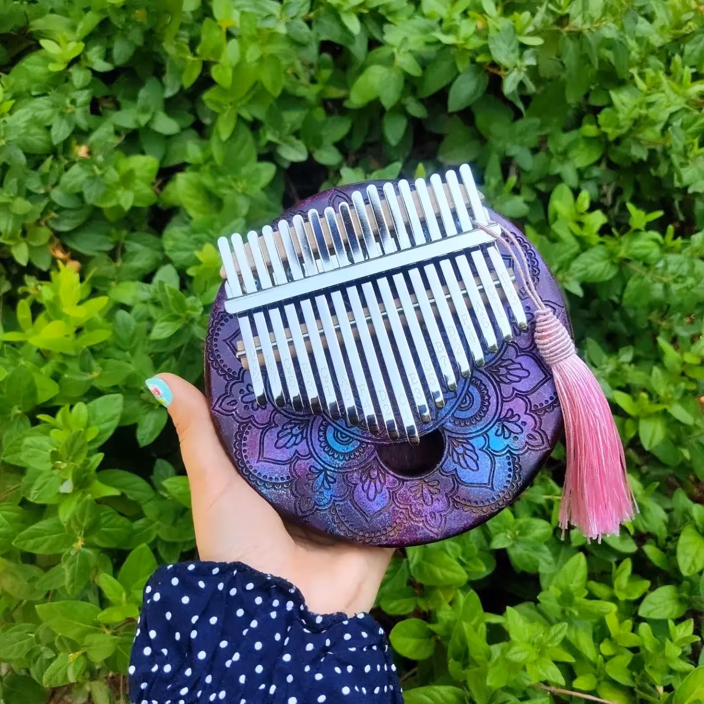 کالیمبا مدل دایره ای طرح اسلیمی رنگی 