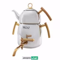 کتری قوری استیل براق نزاز کف چدن مدل 2705b