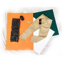 شلوار کتان کرمی بچگانه مناسب سن  3 تا 12 سال