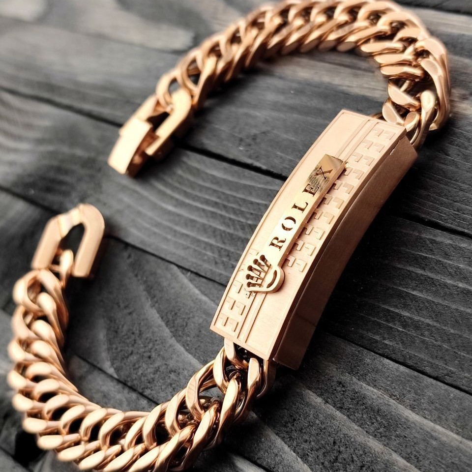 دستبند رولکس رزگلد 