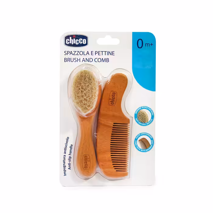 ست شانه و برس چوبی چیکو الیاف طبیعی Chicoo