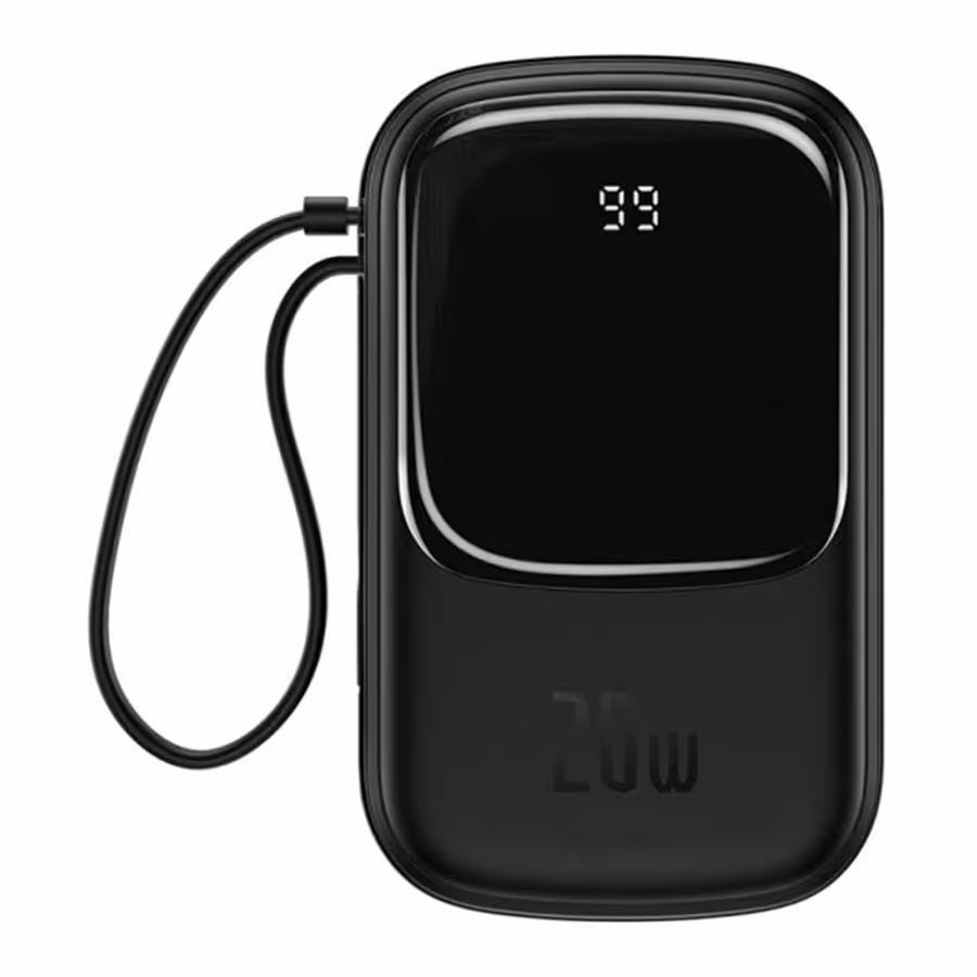 قیمت و خرید پاوربانک بیسوس مدل 20W Qpow PPQD-H01 ظرفیت 20000mAH همراه کابل متصل لایتنینگ | یاس ارتباط