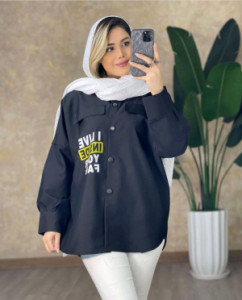 مانتو اسپرت زنانه کتان ویسکوز مدل love face