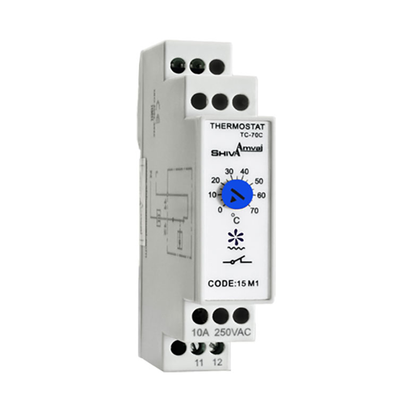ترموسات تابلویی هیتر(سریm) مدل tc-70h فروشگاه شیرازیان